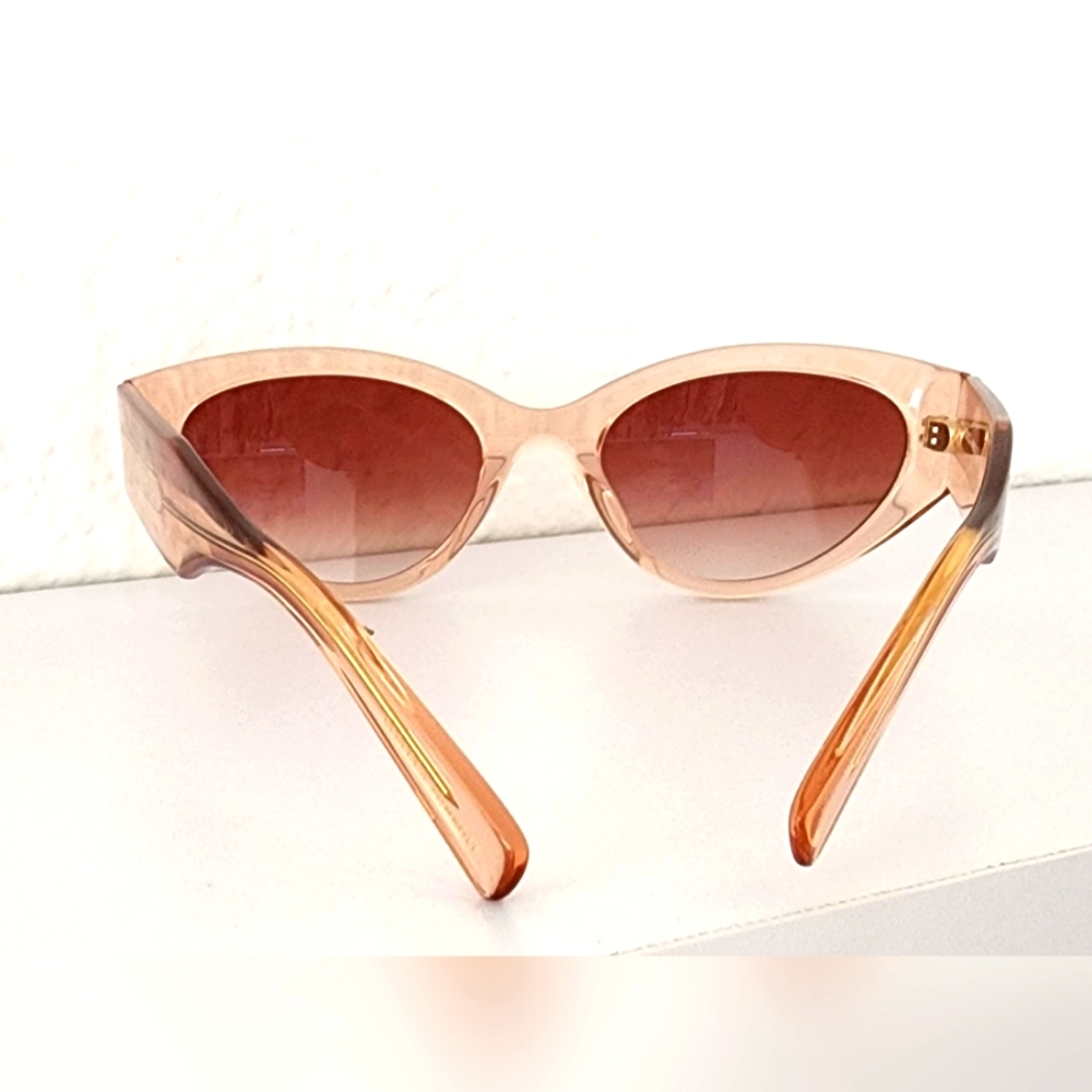 Rebecca Minkoff Women's Cat Eye Crystal Pink, Brown Gradient, Selma Sunglasses. - Picture 5 of 7
